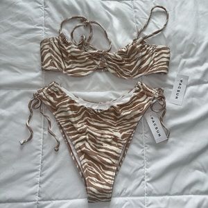 Pacsun Zebra Bikini Set